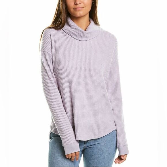 Splendid waffle knit turtleneck lilac purple - Picture 1 of 4